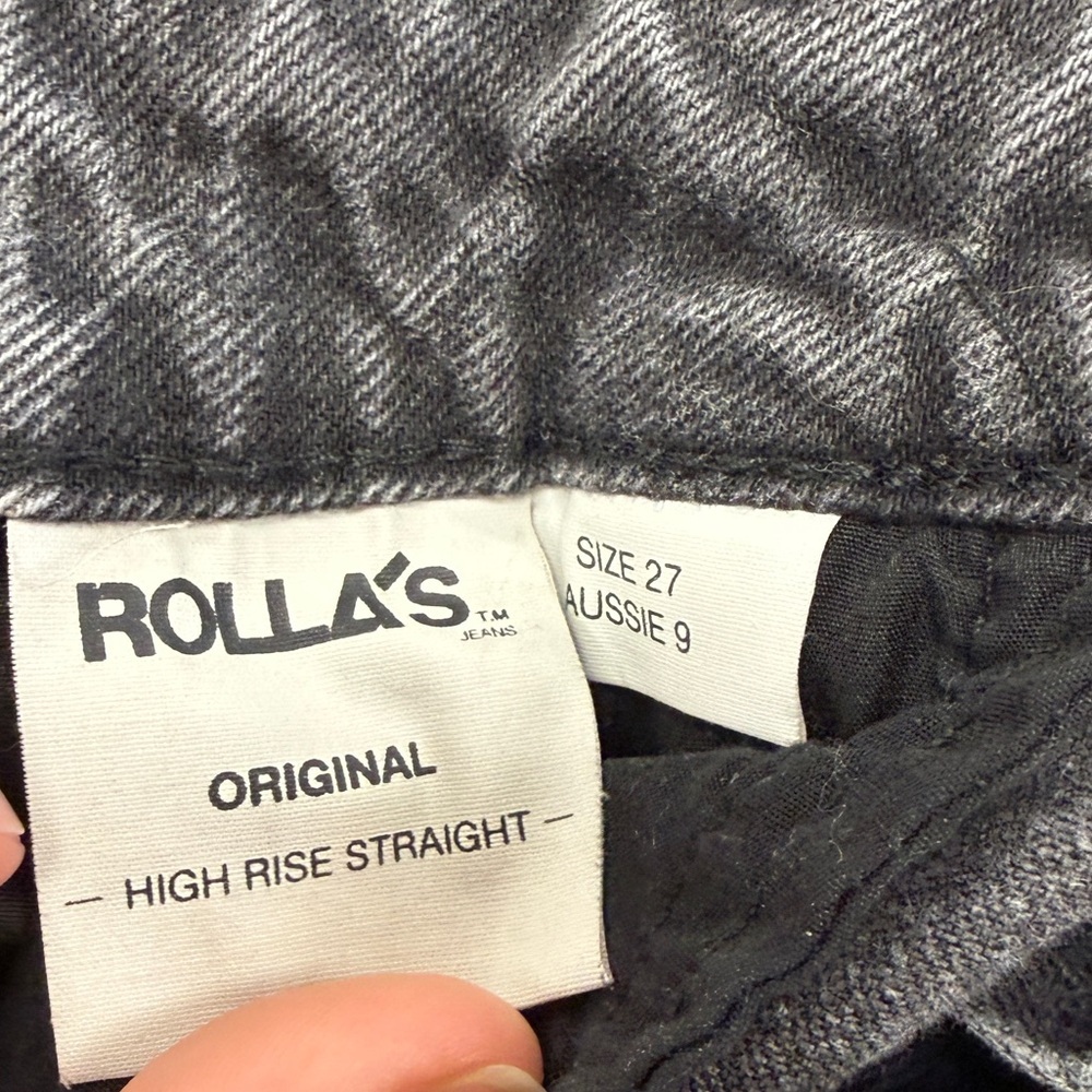 Rolla's Original High Rise Straight Jean - Black 27 - Picture 9 of 13